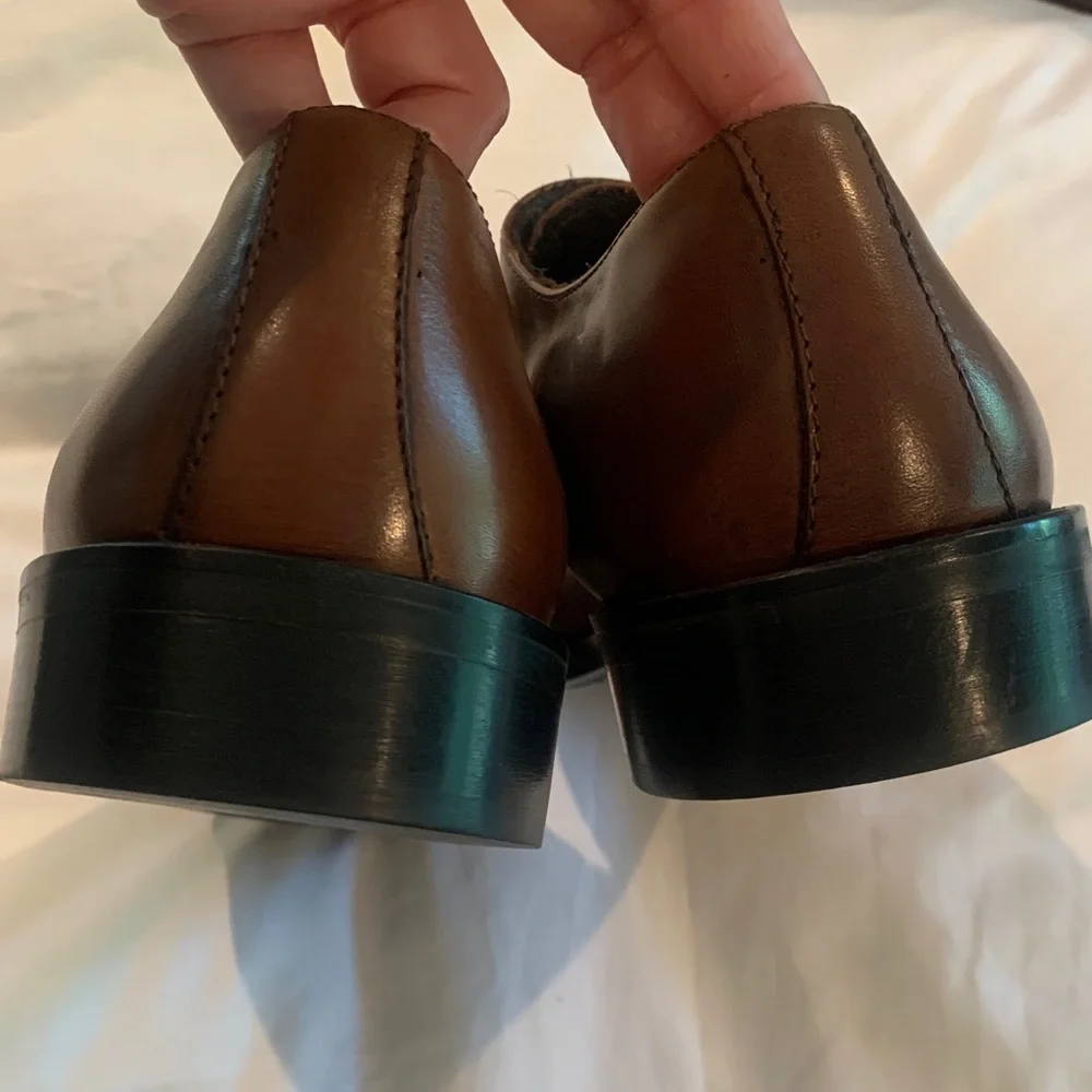 Men's Double Monk Strap Dress Shoes in Brown Leather